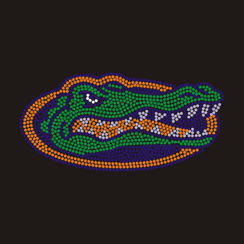 Custom crocodile head rhinestone design