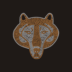 Custom fox bling rhinestone
