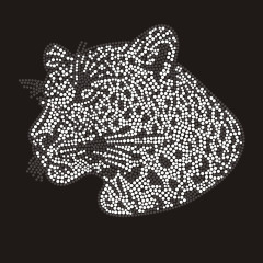 Custom cheetah face Bling Rhinestone