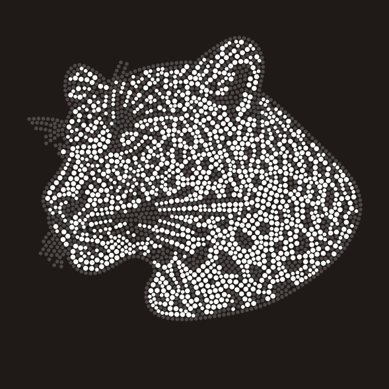 Custom cheetah face Bling Rhinestone