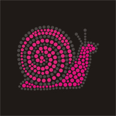 Custom pink snails bling rhinestone