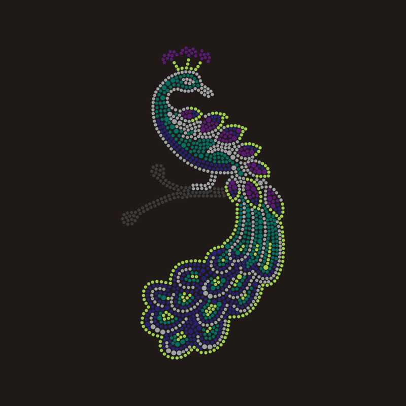Custom Peacock rhinestone