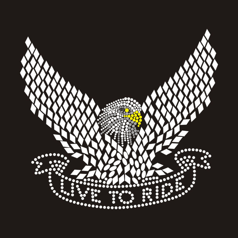 Custom Live To Ride Eagle rhinestone