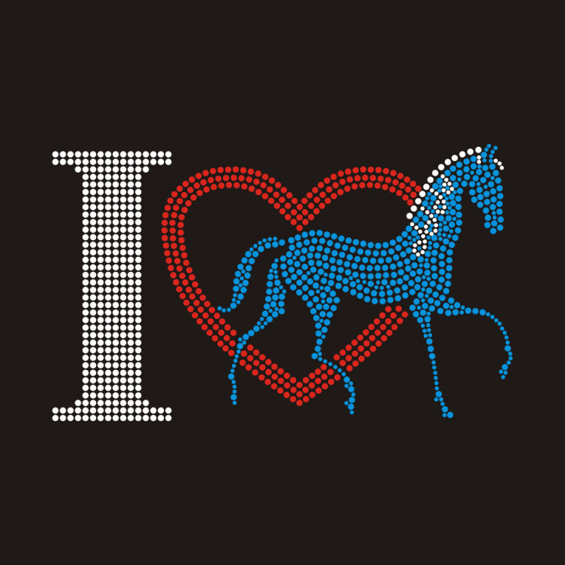 Custom i love bling clear horse