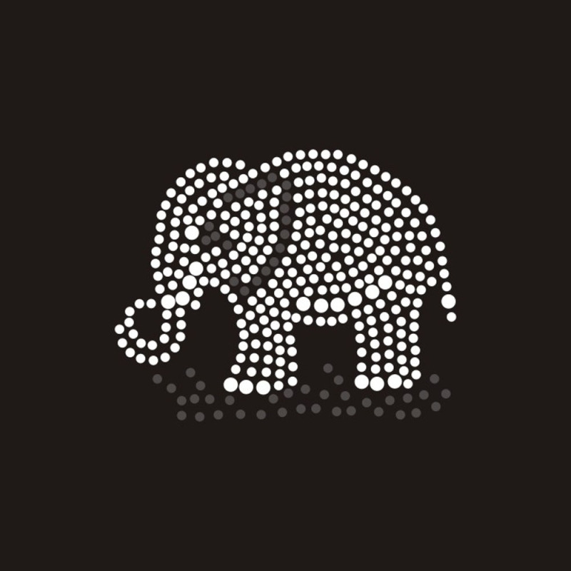 Custom Elephant Filled rhinestone