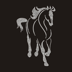 Custom bling clear horse design