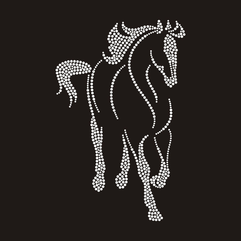 Custom bling clear horse design