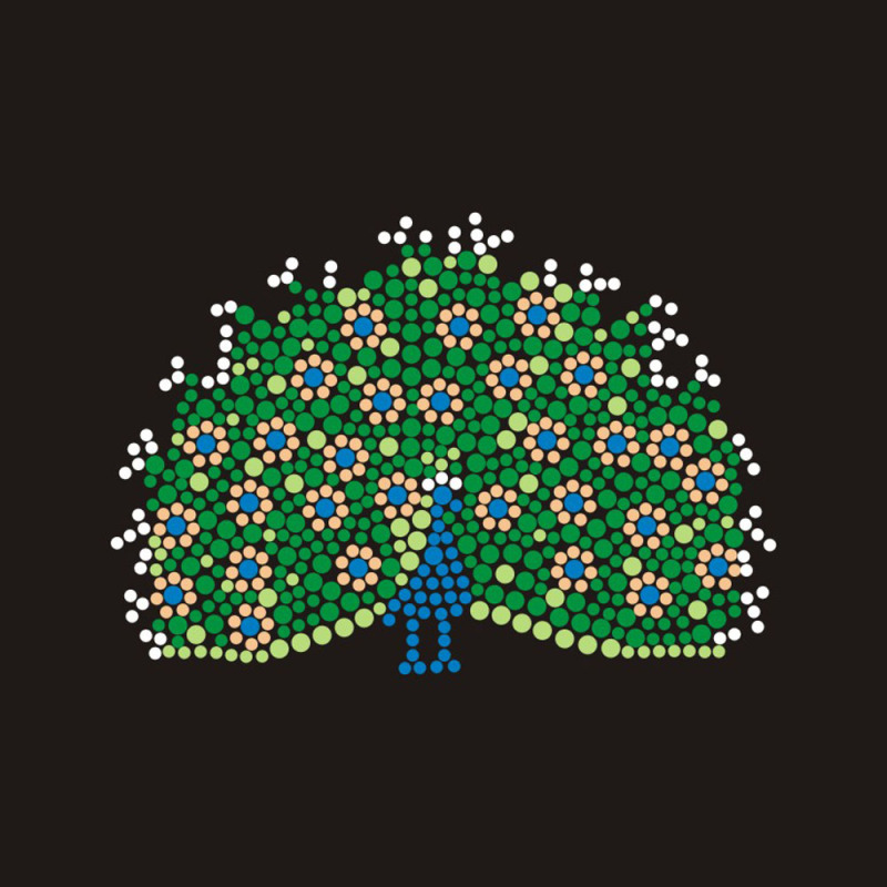 Custom Rhinestone Art Peacock, Sparkling Arts and Crafts