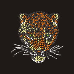 Custom leopard Bling Rhinestone
