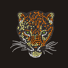 Custom leopard Bling Rhinestone