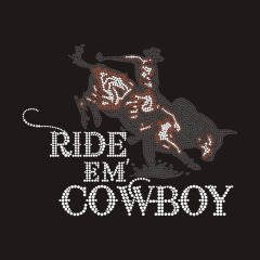Custom ride cowboy rhinestone