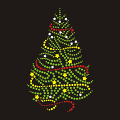 Bling Rhinestone Christmas Tree Design