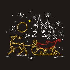 Bling Rhinestone Christmas Tree Design