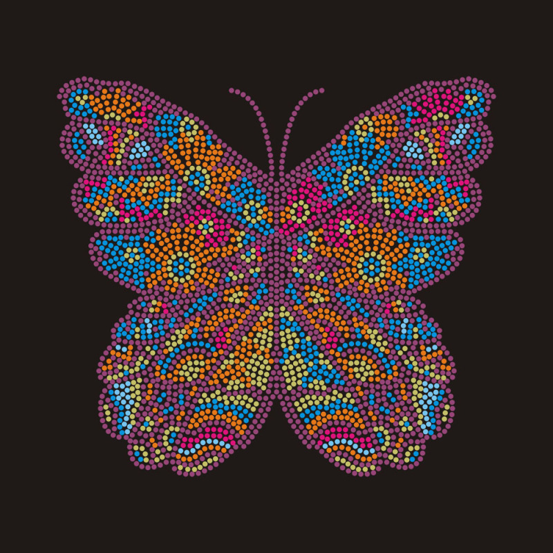 Custom colorful Butterfly Bling Rhinestone