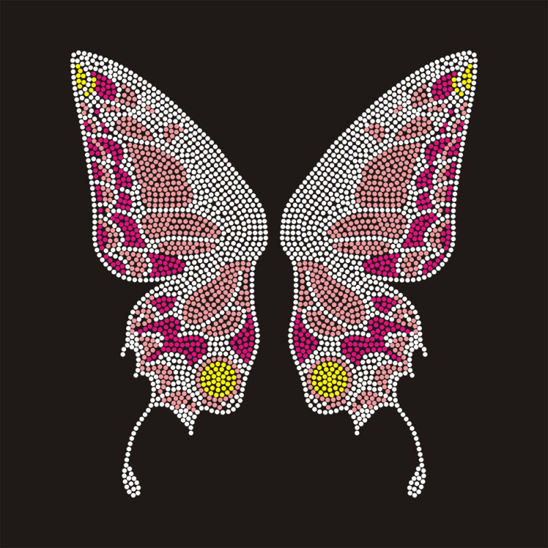 Custom pink Butterfly Bling Rhinestone
