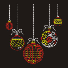 Bling Rhinestone Christmas Snowflake Ornaments Design