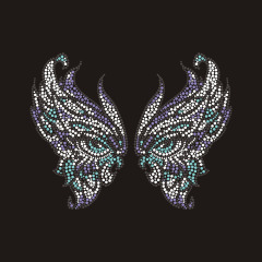 Custom colorful Butterfly Bling Rhinestone