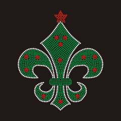 Fleur de Lis Arts and Rhinestone design