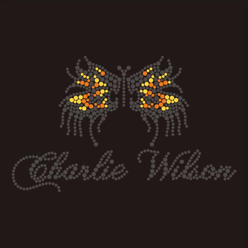 Custom black Butterfly Bling Rhinestone