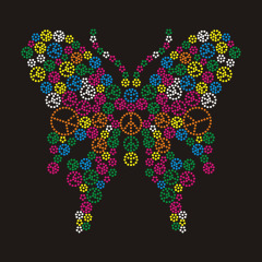 Custom colorful Butterfly Bling Rhinestone