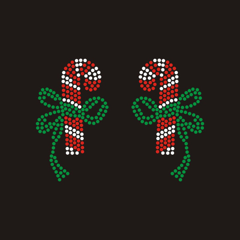 Bling Rhinestone Christmas Candy Cane Design