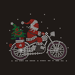 Bling Rhinestone Christmas Santa Claus Design