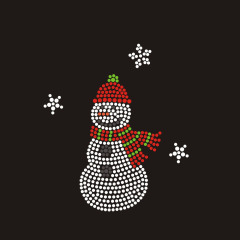 Bling Rhinestone Christmas snowman Design