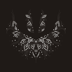 Bling Black Collar Rhinestone Transfer design
