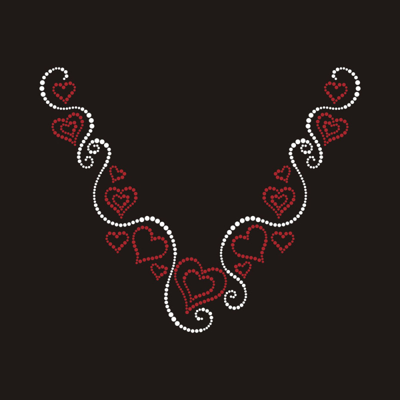 Heart Collar Rhinestone Transfer design