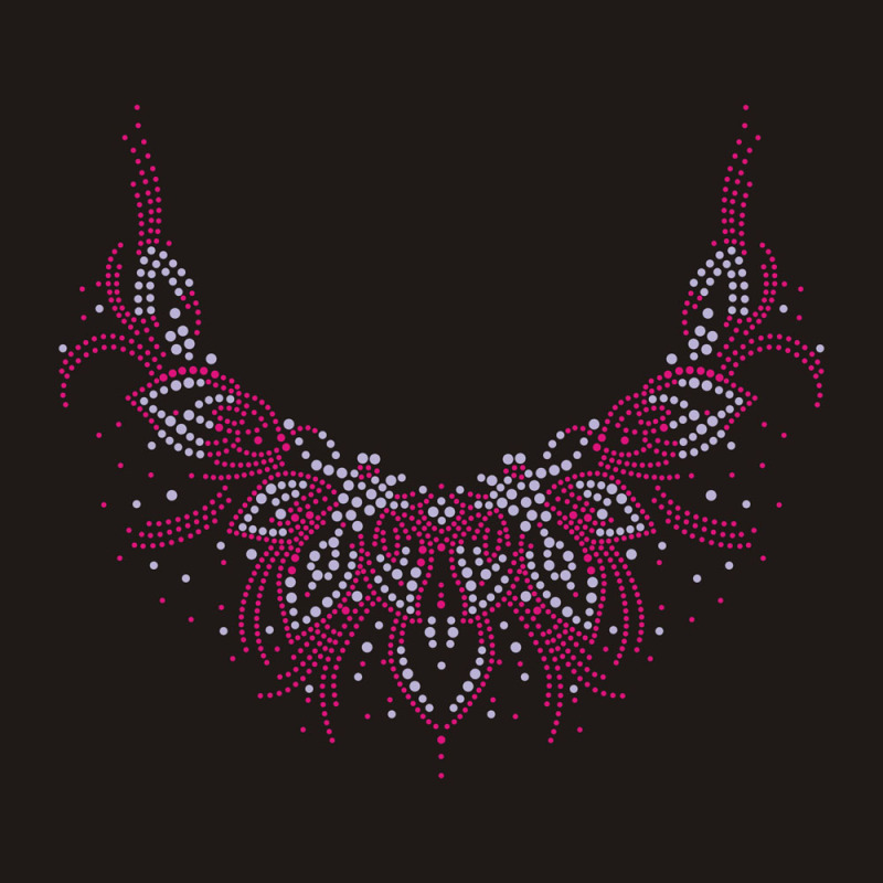 Bling Pink Collar Rhinestone Transfer design