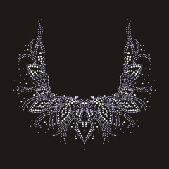 Bling Light Purple Collar Rhinestone Transfer design