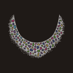 Bling Crystal Collar Rhinestone Transfer design