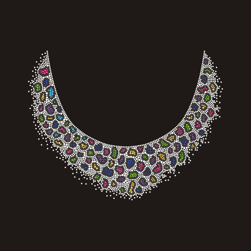 Bling Crystal Collar Rhinestone Transfer design