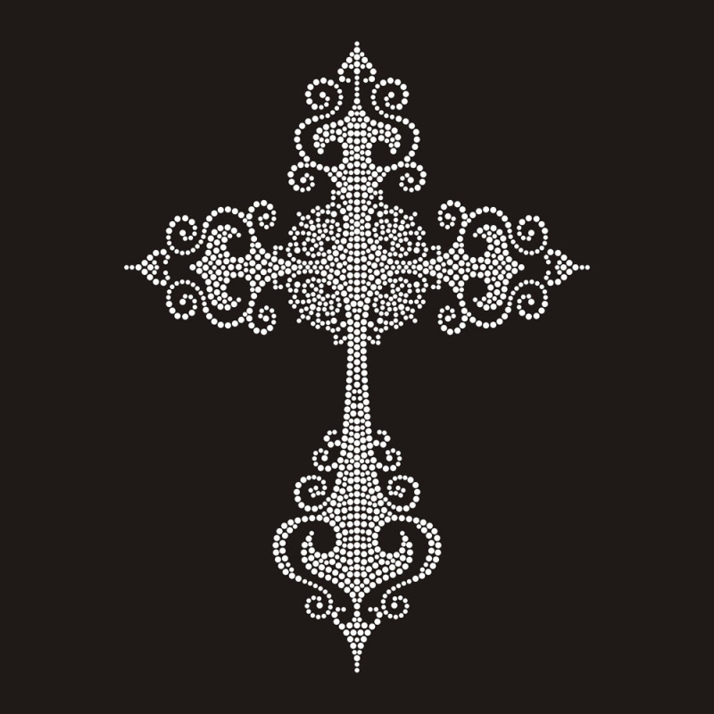Bling Clear Cross Rhinestone Transfer Design Uniflying