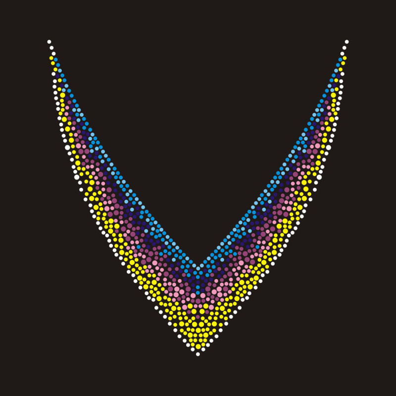 Bling Gradient Color Collar Rhinestone Transfer design