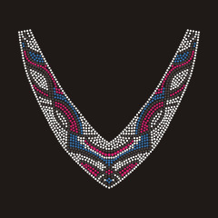 Bling Crystal Collar Rhinestone Transfer design