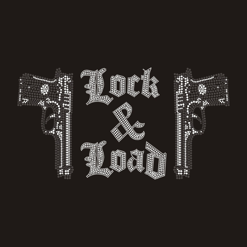 lock load gun rhinestone design