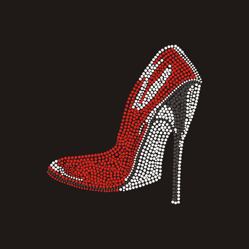 red rhinestone shoe