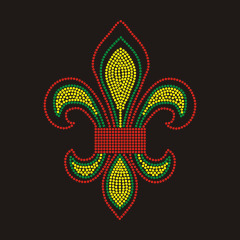 iris citrine rhinestone design drawing