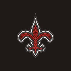 iris red rhinestone design drawing