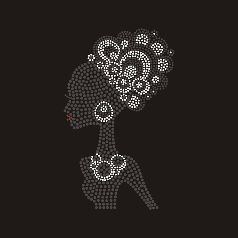 QUEEN #Rhinestone black and clear