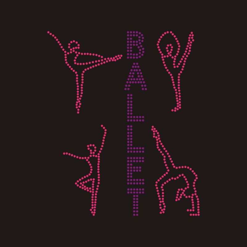Ballet Silhouette girl pink Rhinestone Design