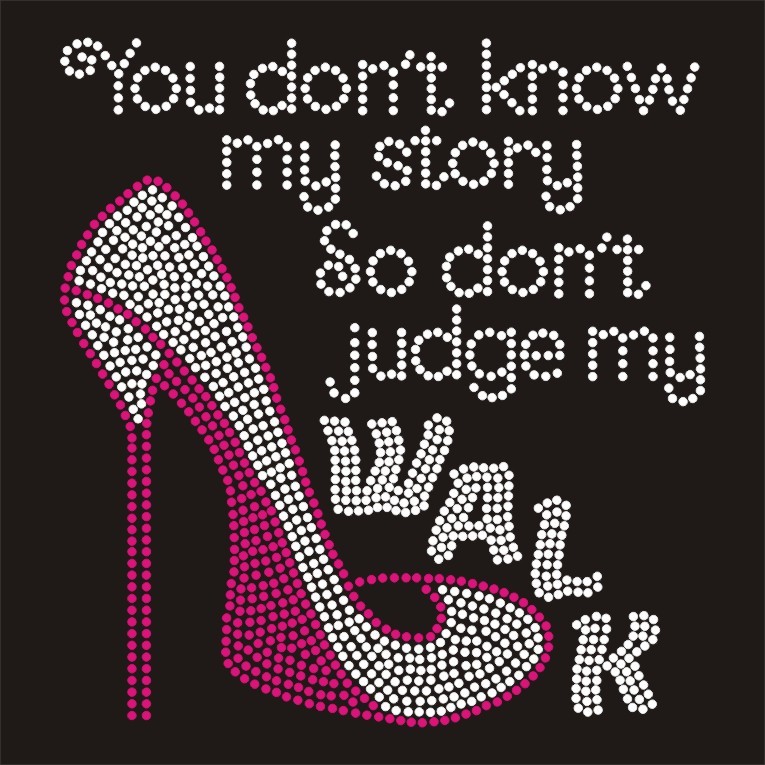 Custom Walking by Faith Hotfix Rhinestone Heat Transfers Wholesale for T-shirts