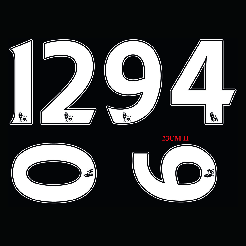 OEM clothing jersey name and letter screen printing plastisol soccer heat transfer numbers