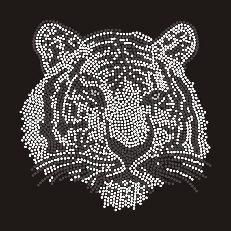 Tiger Custom Crystal Rhinestone Iron on Transfer Factory