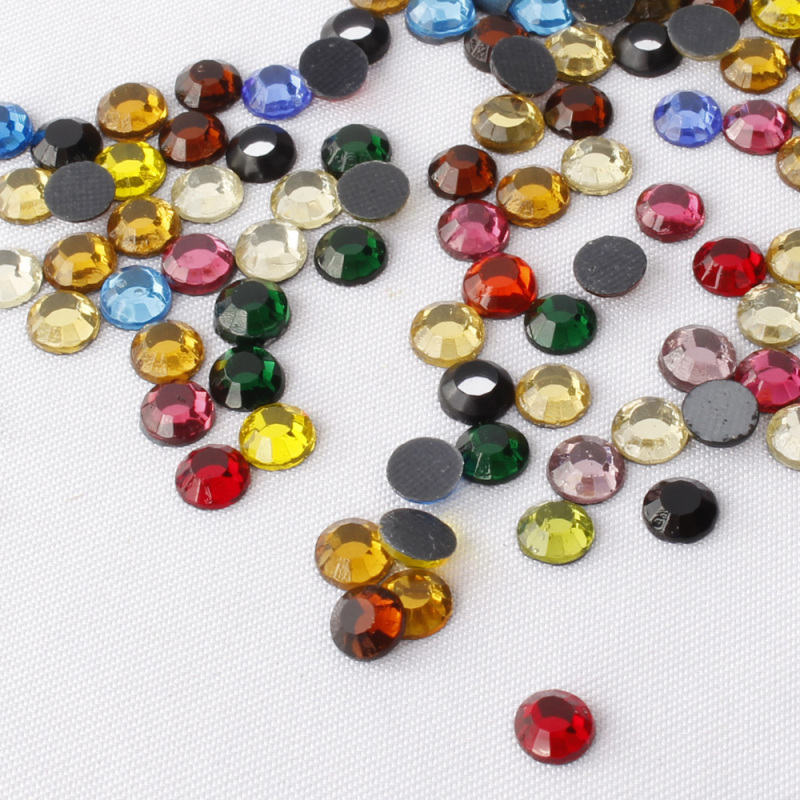 bling crystal SS6/SS10/SS16 colorful hotfix flatback rhinestone motif