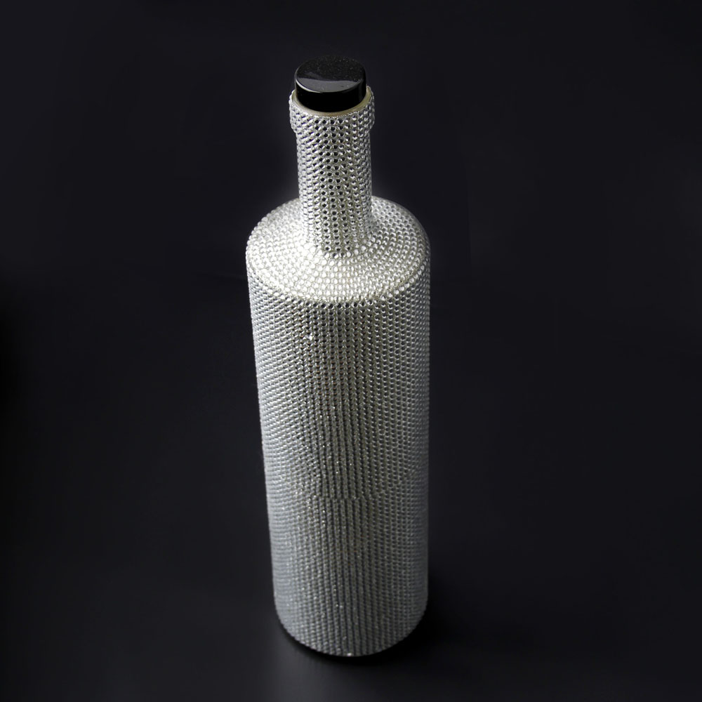 DIY Tall Glass bottle Rhinestone sticker