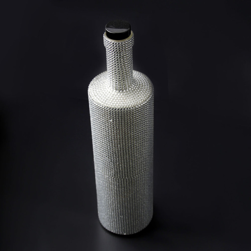 DIY Tall Glass bottle Rhinestone sticker
