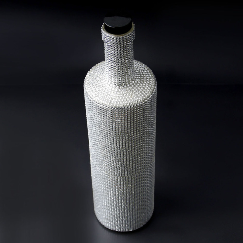 DIY Tall Glass bottle Rhinestone sticker