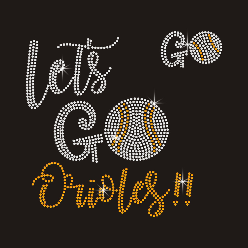 Rhinestone Baseball letter design